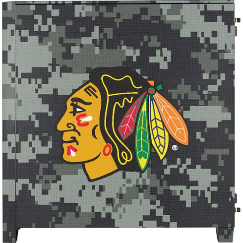NHL Chicago Blackhawks Camo Corsair 4000D Tempered Glass Mid-Tower ATX Case Skin