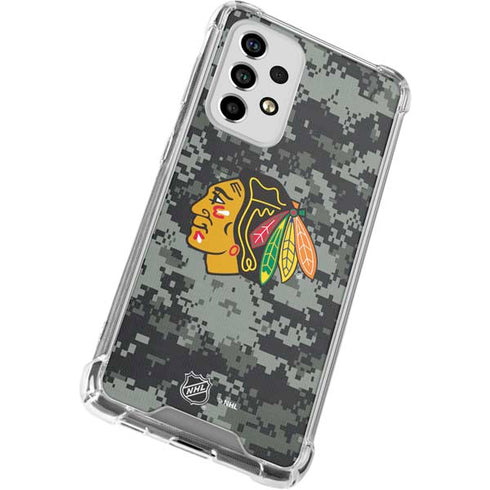 NHL Chicago Blackhawks Camo Galaxy A33 5G Clear Case