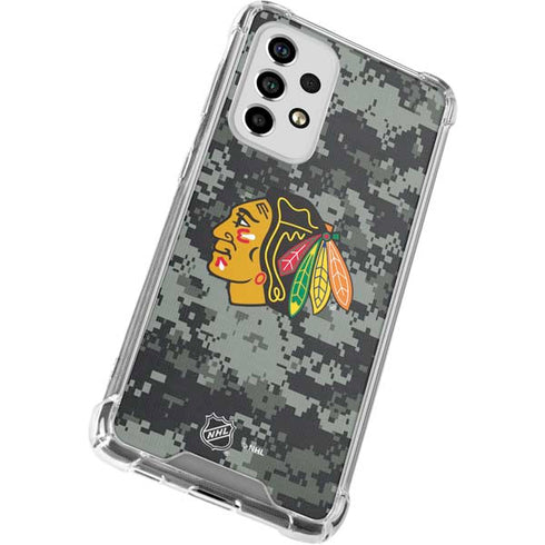 NHL Chicago Blackhawks Camo Galaxy A53 5G Clear Case