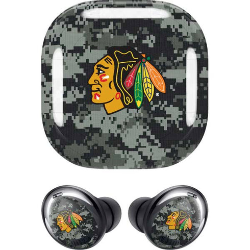 NHL Chicago Blackhawks Camo Galaxy Buds Pro Skin