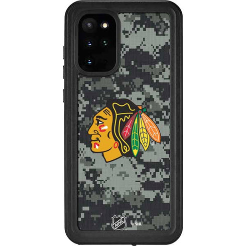 NHL Chicago Blackhawks Camo Galaxy S20 Plus Waterproof Case