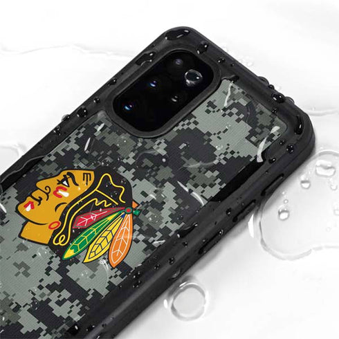 NHL Chicago Blackhawks Camo Galaxy S20 Plus Waterproof Case