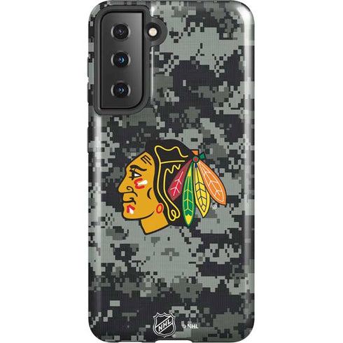 NHL Chicago Blackhawks Camo Galaxy S21 5G Pro Case