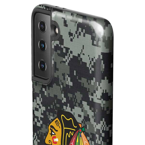 NHL Chicago Blackhawks Camo Galaxy S21 Plus 5G Pro Case