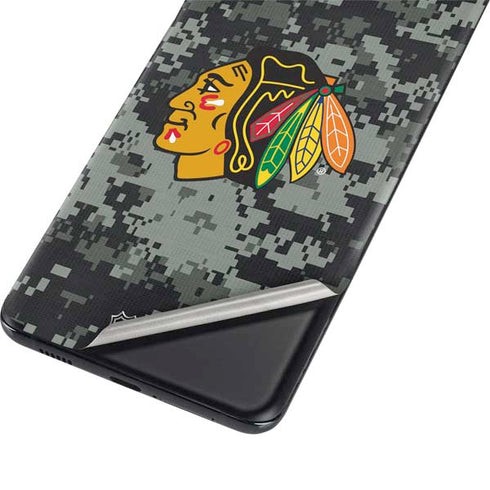 NHL Chicago Blackhawks Camo Galaxy S21 Ultra 5G Skin