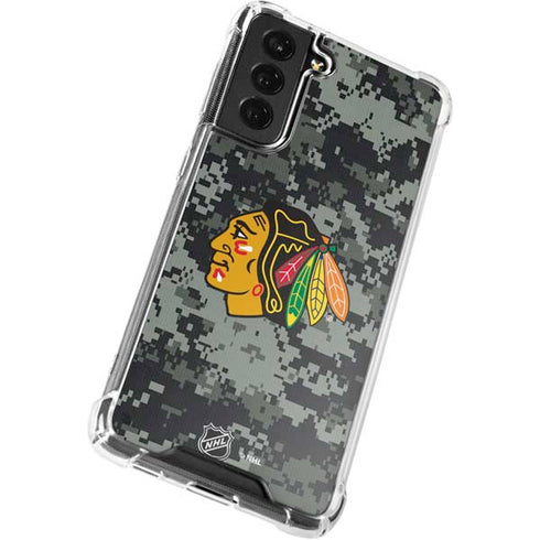 NHL Chicago Blackhawks Camo Galaxy S22 Plus Clear Case