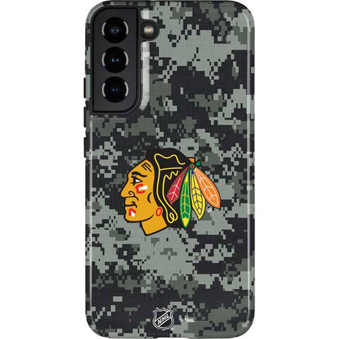NHL Chicago Blackhawks Camo Galaxy S22 Plus Pro Case