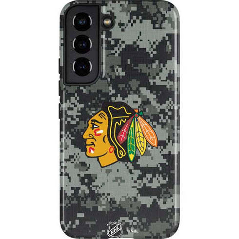 NHL Chicago Blackhawks Camo Galaxy S22 Pro Case