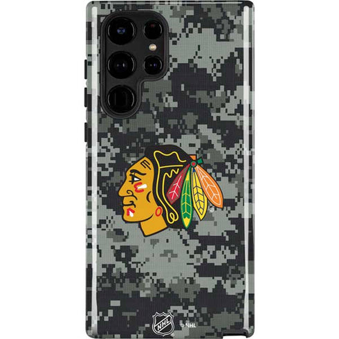NHL Chicago Blackhawks Camo Galaxy S22 Ultra Pro Case