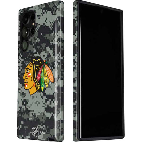 NHL Chicago Blackhawks Camo Galaxy S22 Ultra Pro Case