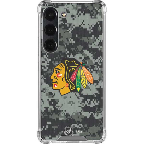 NHL Chicago Blackhawks Camo Galaxy S23 Clear Case