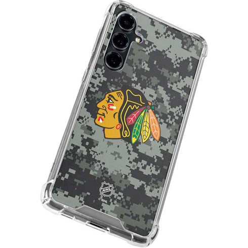 NHL Chicago Blackhawks Camo Galaxy S23 FE Clear Case