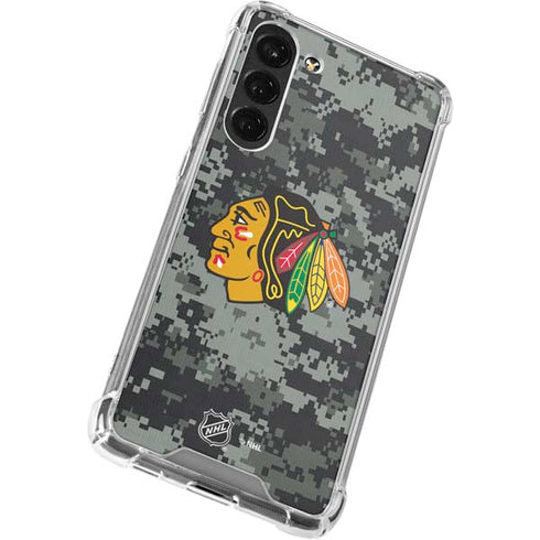 NHL Chicago Blackhawks Camo Galaxy S23 Plus Clear Case