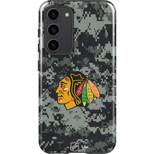 NHL Chicago Blackhawks Camo Galaxy S23 Plus Pro Case