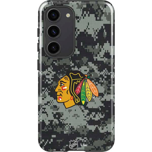 NHL Chicago Blackhawks Camo Galaxy S23 Pro Case