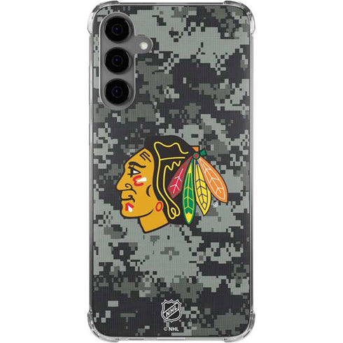 NHL Chicago Blackhawks Camo Galaxy S24 Plus Clear Case