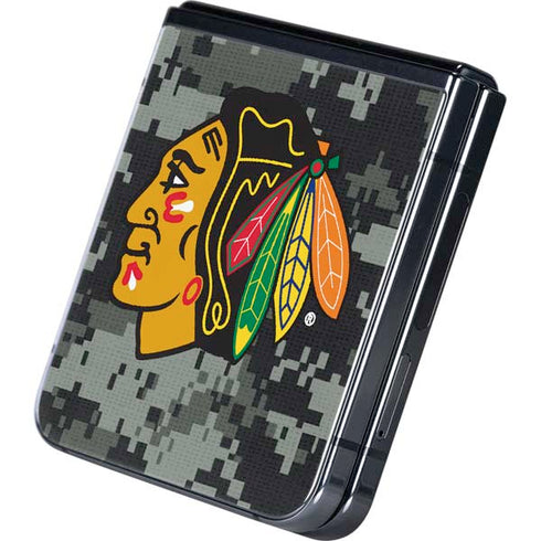 NHL Chicago Blackhawks Camo Galaxy Z Flip5 5G Skin