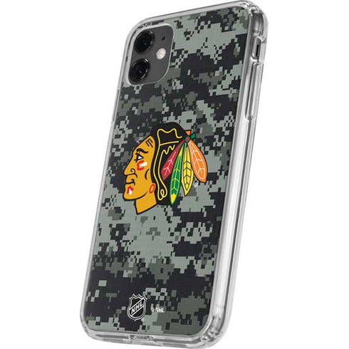 NHL Chicago Blackhawks Camo iPhone 11 Clear Case
