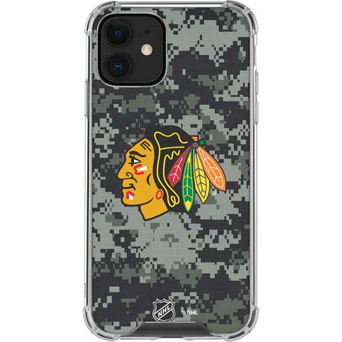 NHL Chicago Blackhawks Camo iPhone 12 Mini Clear Case