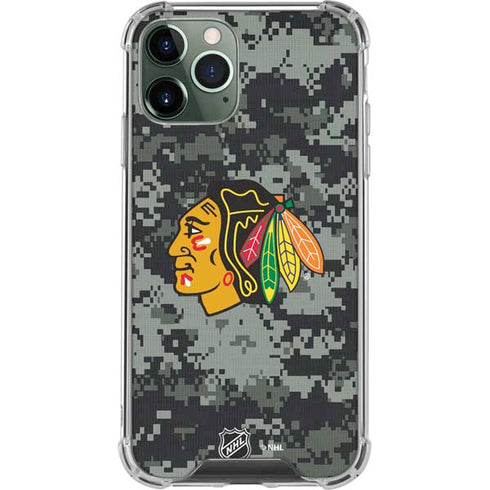 NHL Chicago Blackhawks Camo iPhone 12 Pro Clear Case