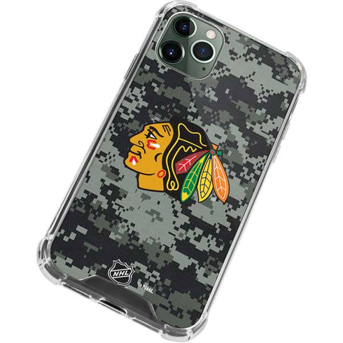 NHL Chicago Blackhawks Camo iPhone 12 Pro Clear Case
