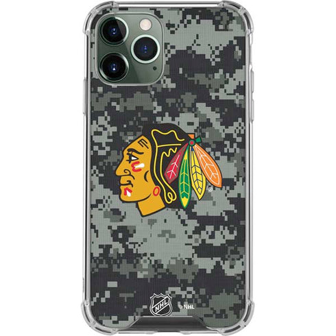 NHL Chicago Blackhawks Camo iPhone 12 Pro Max Clear Case