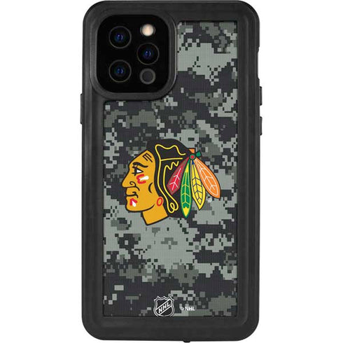 NHL Chicago Blackhawks Camo iPhone 12 Pro Waterproof Case