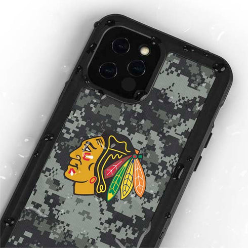 NHL Chicago Blackhawks Camo iPhone 12 Pro Waterproof Case