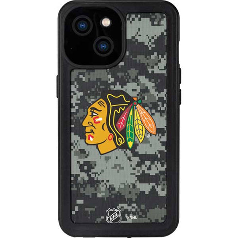NHL Chicago Blackhawks Camo iPhone 13 Mini Waterproof Case