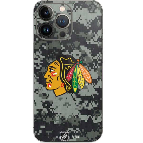NHL Chicago Blackhawks Camo iPhone 13 Pro Skin