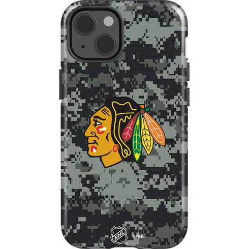 NHL Chicago Blackhawks Camo iPhone 15 Impact Case