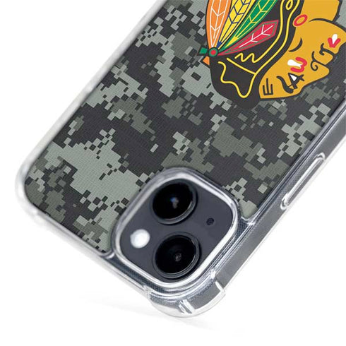NHL Chicago Blackhawks Camo iPhone 15 Plus MagSafe Case