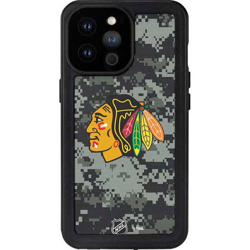 NHL Chicago Blackhawks Camo iPhone 14 Pro Max Waterproof Case