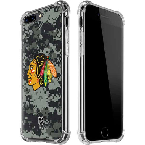 NHL Chicago Blackhawks Camo iPhone 7/8 Plus Clear Case
