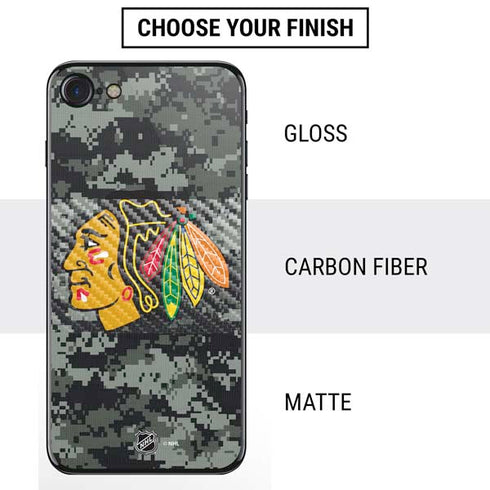 NHL Chicago Blackhawks Camo iPhone SE (2nd & 3rd Gen) Skin