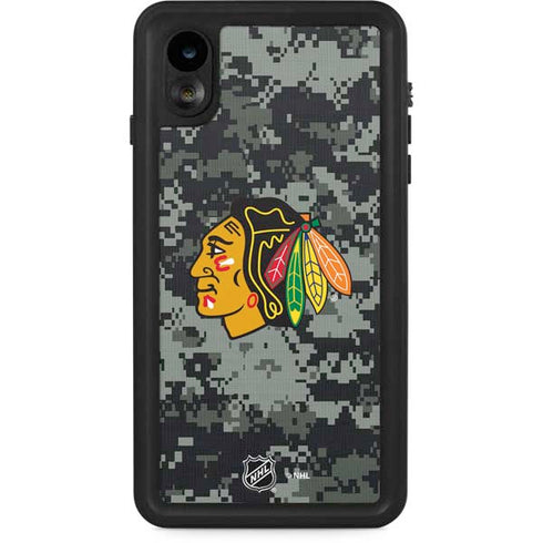 NHL Chicago Blackhawks Camo iPhone XR Waterproof Case