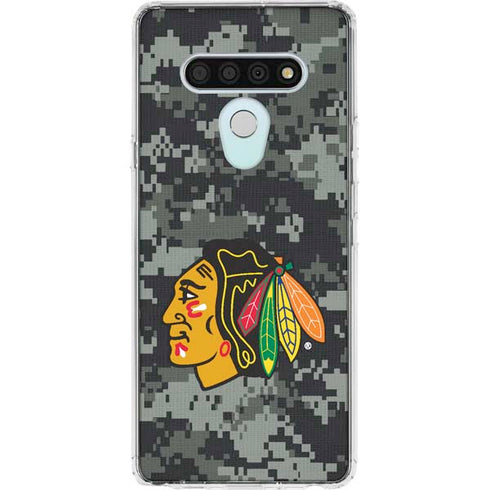 NHL Chicago Blackhawks Camo LG Stylo 6 Clear Case