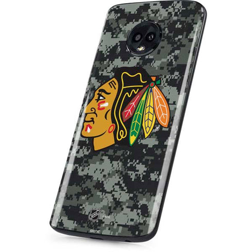 NHL Chicago Blackhawks Camo Moto G6 Skin