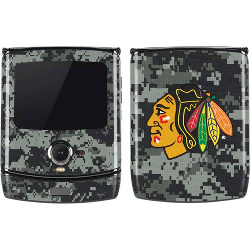 NHL Chicago Blackhawks Camo Motorola RAZR Skin