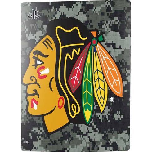NHL Chicago Blackhawks Camo PS5 Digital Edition Console Skin