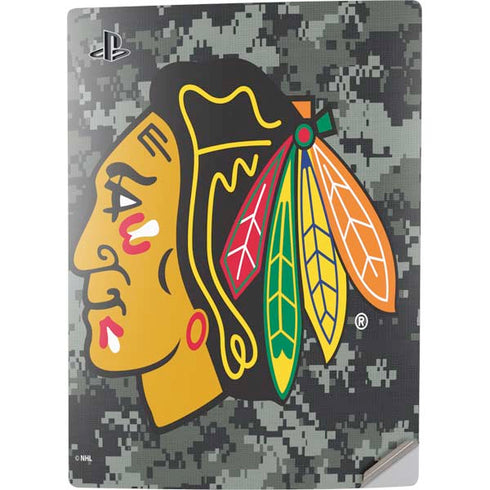 NHL Chicago Blackhawks Camo PS5 Digital Edition Console Skin