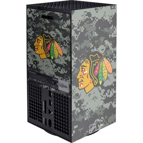 NHL Chicago Blackhawks Camo Xbox Series X Console Skin