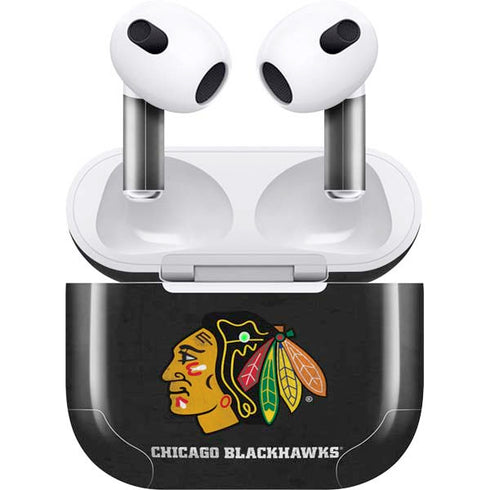 NHL Chicago Blackhawks Distressed Apple AirPods (3rd Gen 2021) Skin