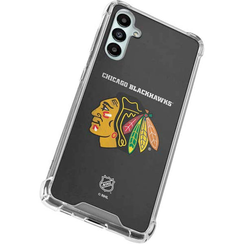 NHL Chicago Blackhawks Distressed Galaxy A15 5G Clear Case