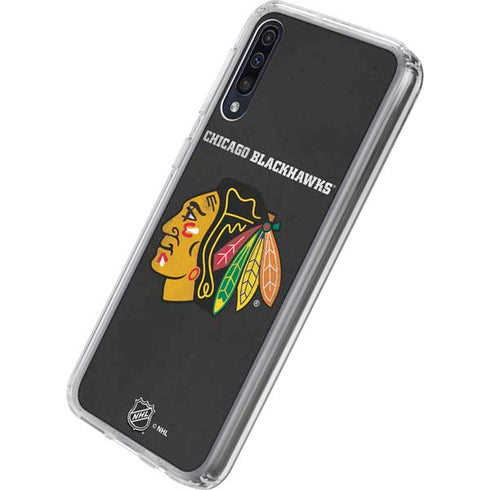 NHL Chicago Blackhawks Distressed Galaxy A50 Clear Case