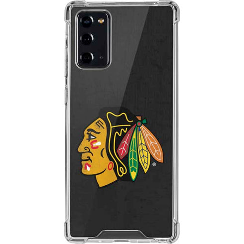 NHL Chicago Blackhawks Distressed Galaxy Note20 5G Clear Case