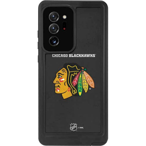 NHL Chicago Blackhawks Distressed Galaxy Note20 Ultra 5G Waterproof Case