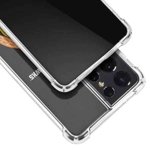 NHL Chicago Blackhawks Distressed Galaxy S21 Ultra 5G Clear Case