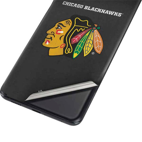 NHL Chicago Blackhawks Distressed Galaxy S21 Ultra 5G Skin