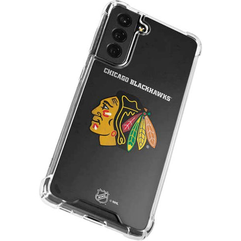 NHL Chicago Blackhawks Distressed Galaxy S22 Plus Clear Case